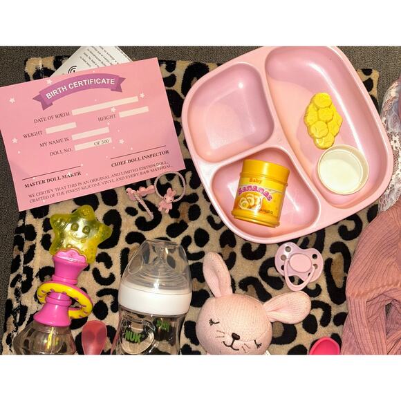 Reborn Baby Girl Doll Silicone Limbs, Cloth Body & Accessories - Picture 7 of 13